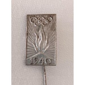 1940 Helsinki Olympic Games Lapel Stick Pin Olympics Cancelled Vintage